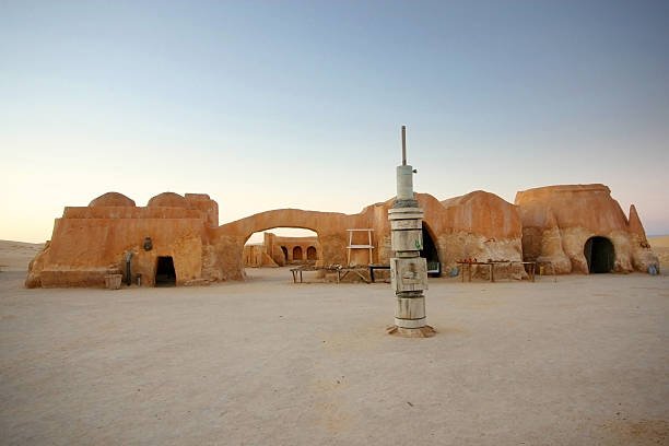 Ong Jemel, Tunisia - September 17th, 2012 :Remains of buildings from the set of movie Star Wars in Ong Jemel, a place near Tozeur in Tunisia.