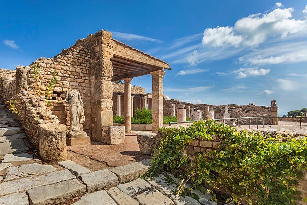 Ruins of roman villa in Carthage, UNESCO World Heritage Site, Tunisia